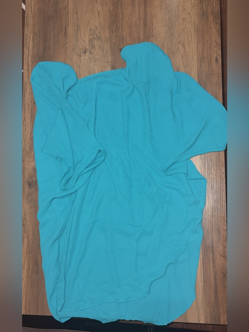 Turquoise Short-Sleeve Blouse